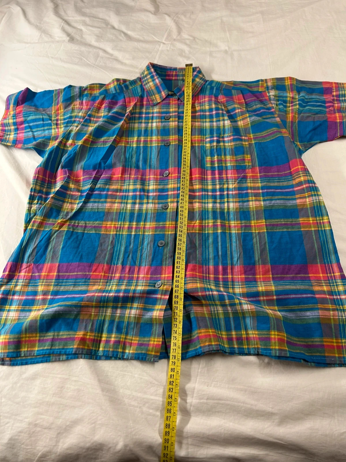 Chemise à carreaux vintage multicolore – photo 8